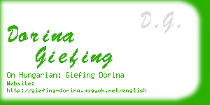 dorina giefing business card